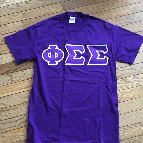 PHI SIGMA SIGMA LETTER TEE SHIRT SMALL - Picture 1 of 2